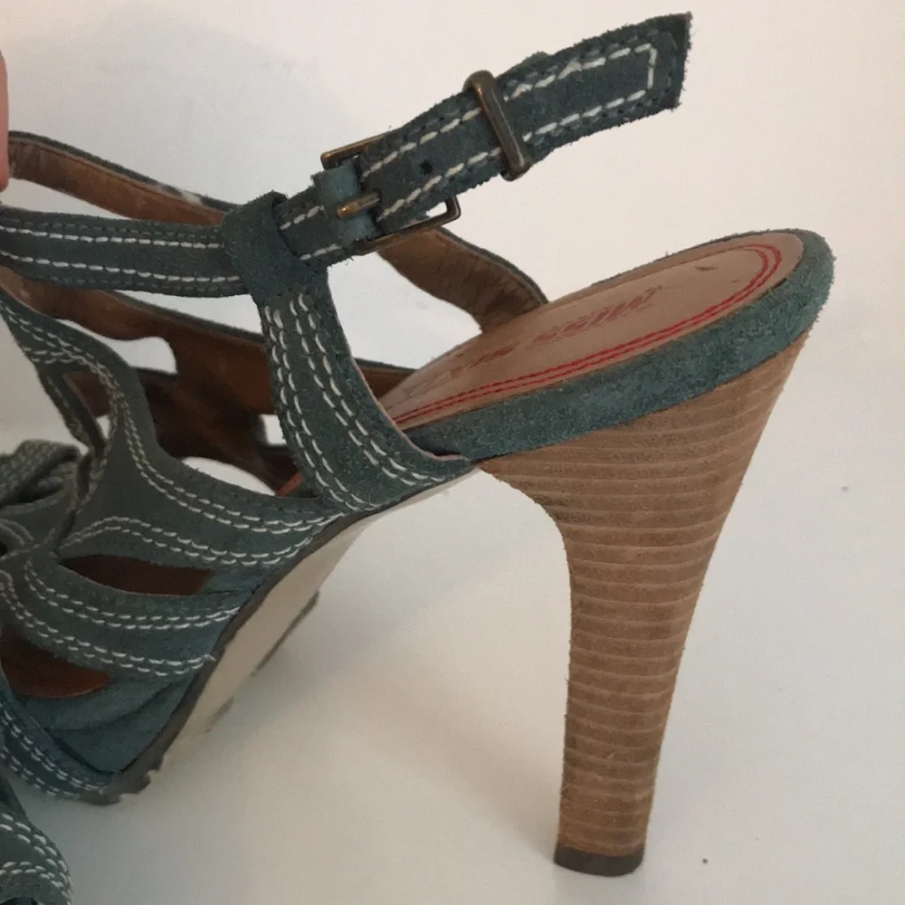 Miss Sixty Indigo Sky Leather Stappy Heels Sandals - Picture 3 of 5